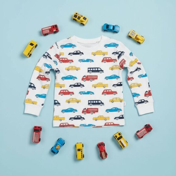 White Car Print Kids Pajama Bottom – Soft and Cozy Sleepwear - Picture 3 of 4